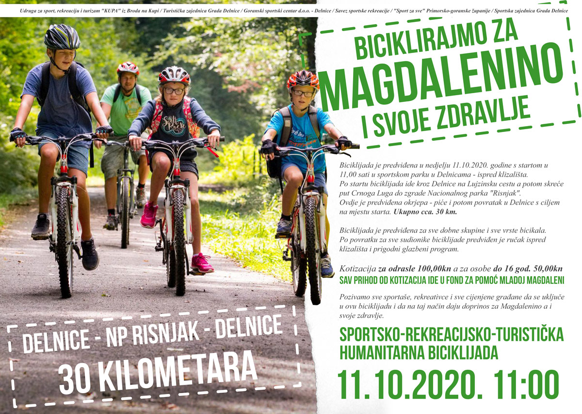 Biciklima od Delnica do Crnog luga za Magdalenu Štimac