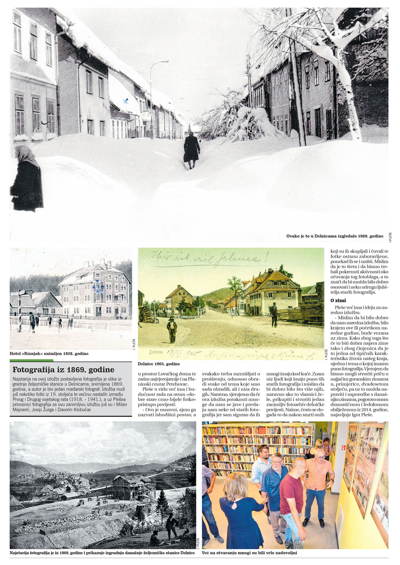 članak, goranski novi list, knjižnica delnice, stare fotografije