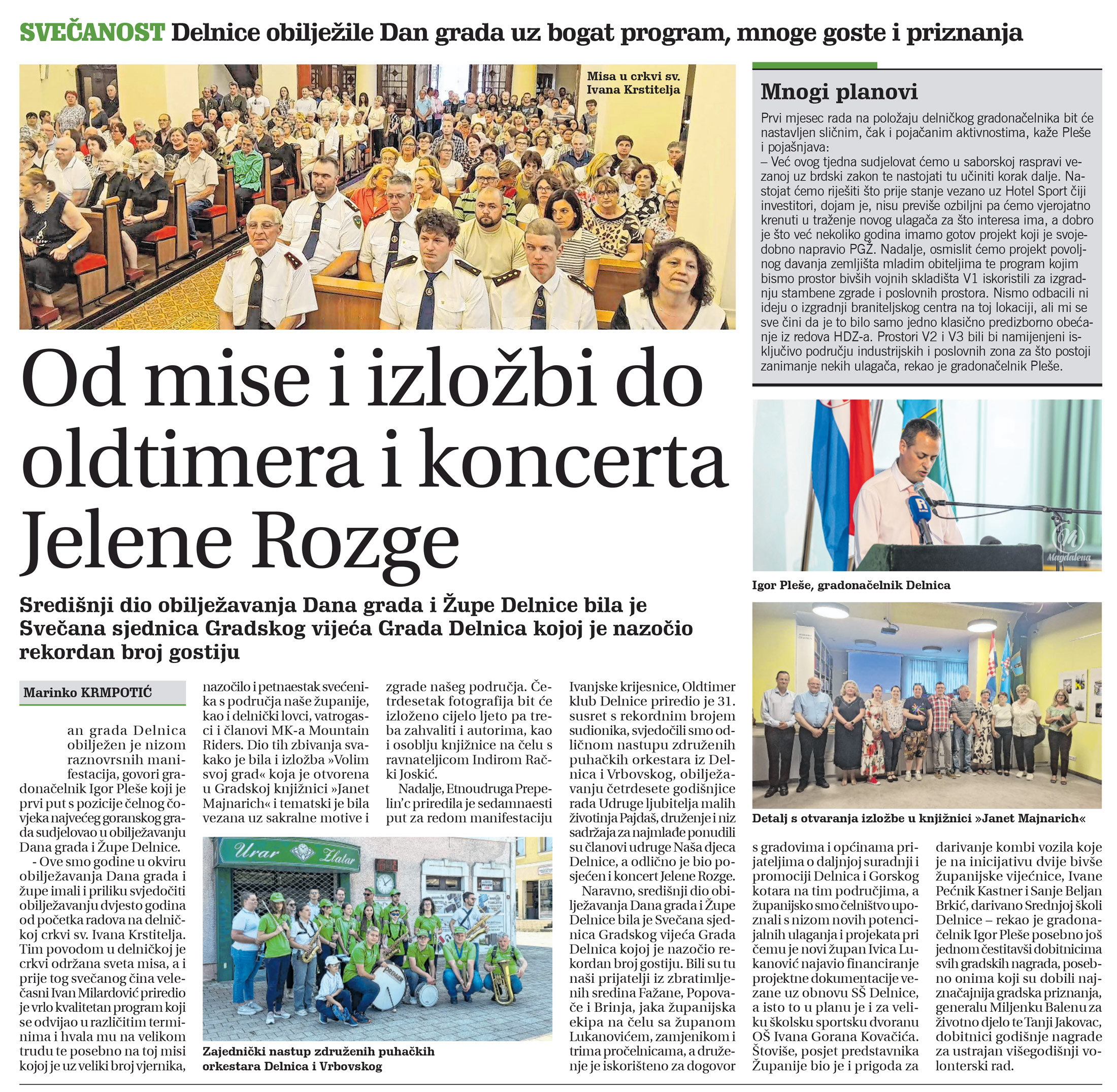 Delnice obilježile Dan frada uz bogat program, mnoge goste i priznanja, članak, novi list