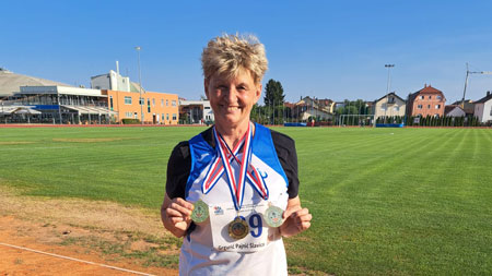 Slavica Grgurić Pajnić na 29.Otvorenom međunarodnom atletskom veteranskom prvenstvu Hrvatske