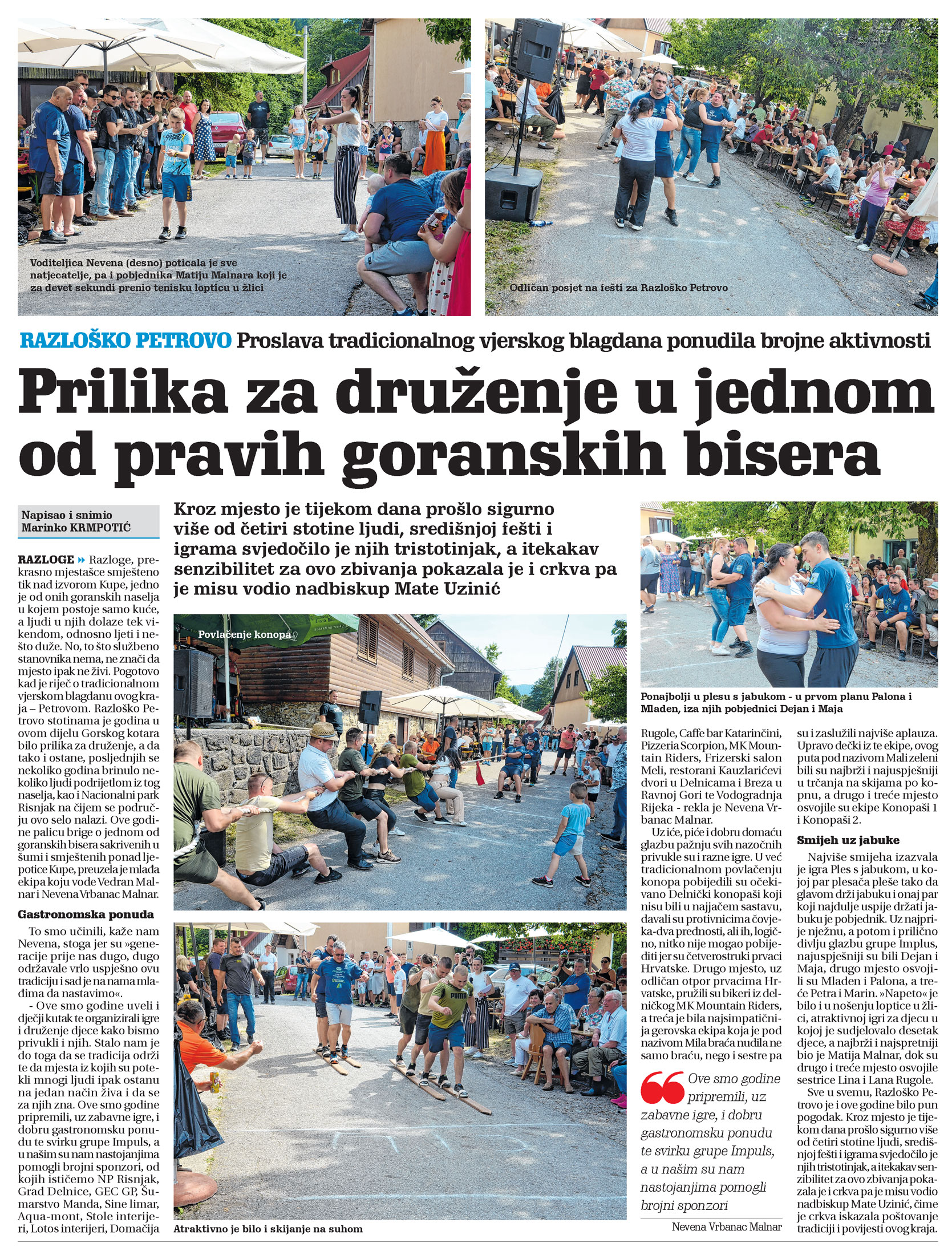 Razloško Petrovo: Prilika za druženje u jednom od pravih goranskih bisera, članka, novi list